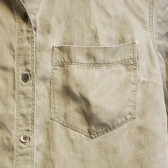 Fitted Buttondown Shirt - Olive - Picture 4 of 4